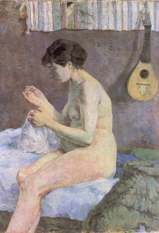 Paul Gauguin Study of a Nude Suzanne Sewing